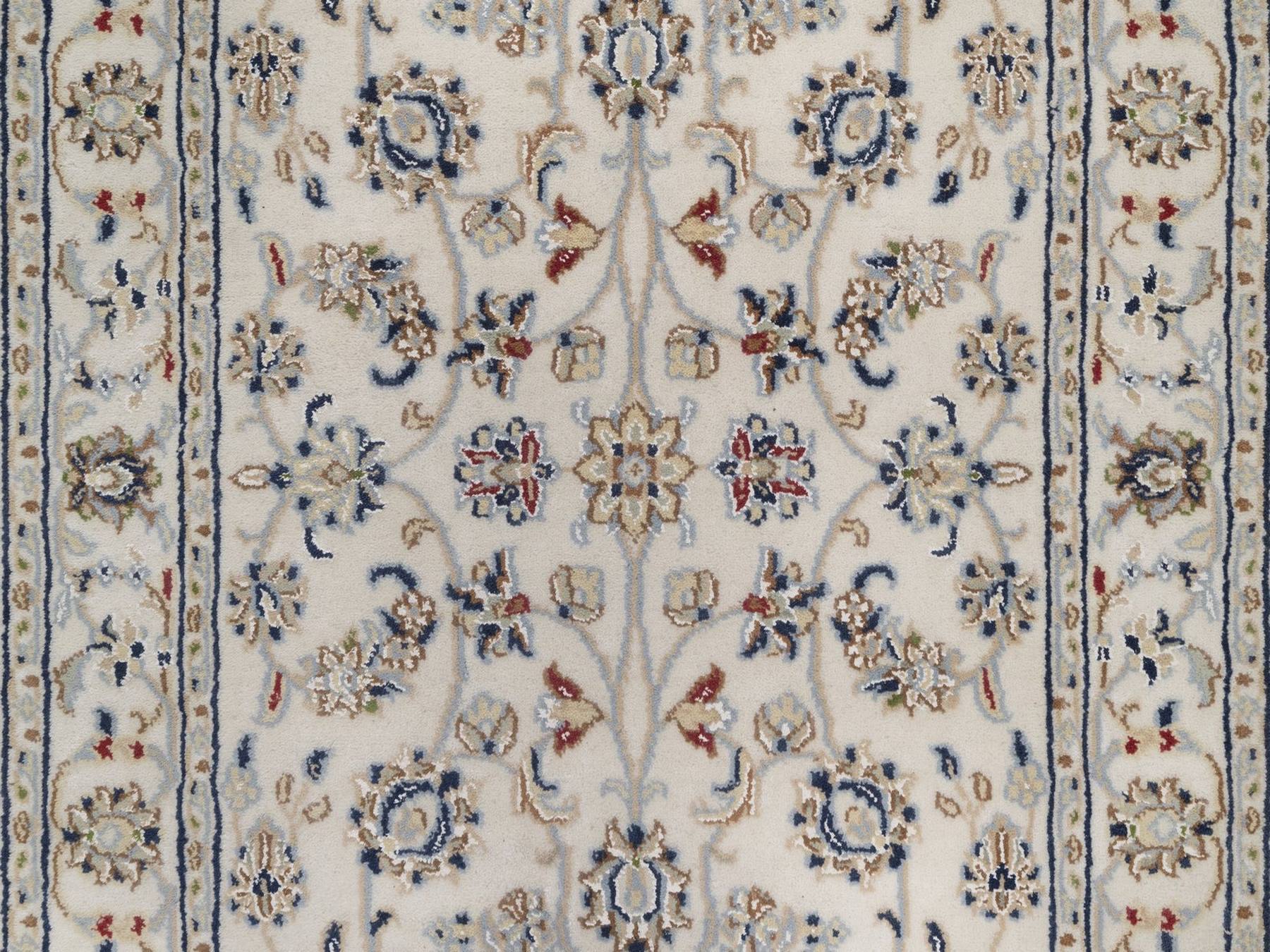Nain hand-knotted wool/silk runner in Ivory, 2'8" x 12', SKU O092746 (view 5)