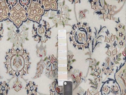 Nain hand-knotted wool/silk rug in Ivory, 5'6" x 8', SKU O092747 (view 4)