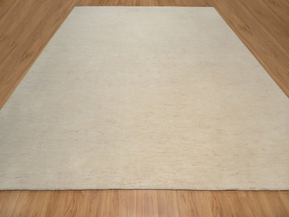 Gabbeh Modern / Contemporary hand-knotted wool rug in Ivory, 13'3" x 13'3", SKU O092749 (view 2)