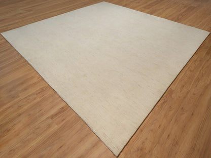 Gabbeh Modern / Contemporary hand-knotted wool rug in Ivory, 13'3" x 13'3", SKU O092749 (view 3)