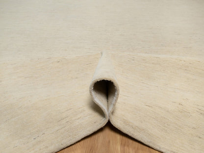 Gabbeh Modern / Contemporary hand-knotted wool rug in Ivory, 13'3" x 13'3", SKU O092749 (view 5)