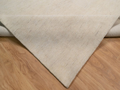 Gabbeh Modern / Contemporary hand-knotted wool rug in Ivory, 13'3" x 13'3", SKU O092749 (view 6)