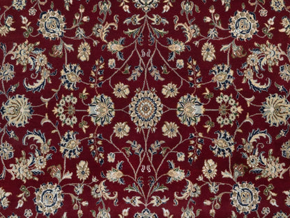 Nain hand-knotted wool/silk rug in Red, 7'11" x 10', SKU O092752 (view 8)