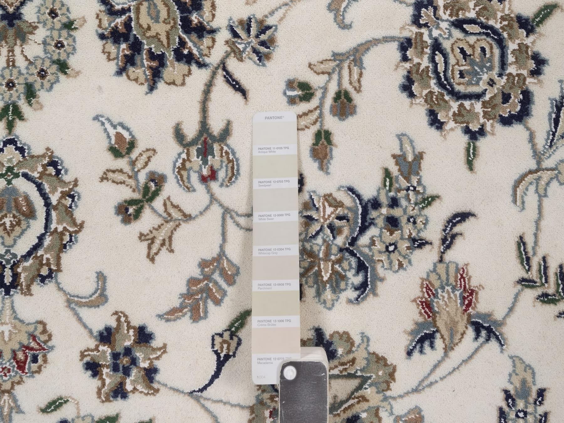 Nain hand-knotted wool/silk rug in Ivory, 8' x 10'1", SKU O092753 (view 7)