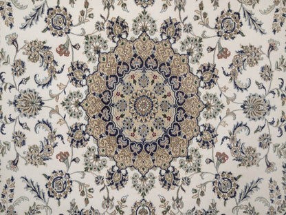 Nain hand-knotted wool/silk rug in Ivory, 8' x 10'1", SKU O092753 (view 8)