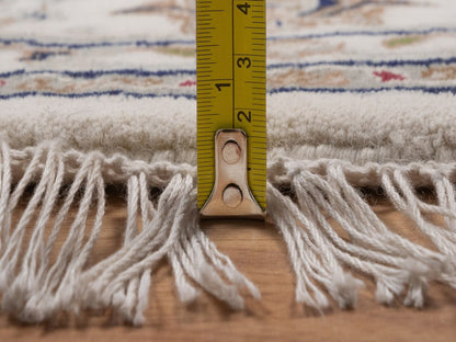 Nain hand-knotted wool/silk rug in Ivory, 6'6" x 6'6", SKU O092757 (view 7)