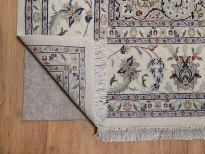 Nain hand-knotted wool/silk rug in Ivory, 8'9" x 12'1", SKU O092758 (view 4)