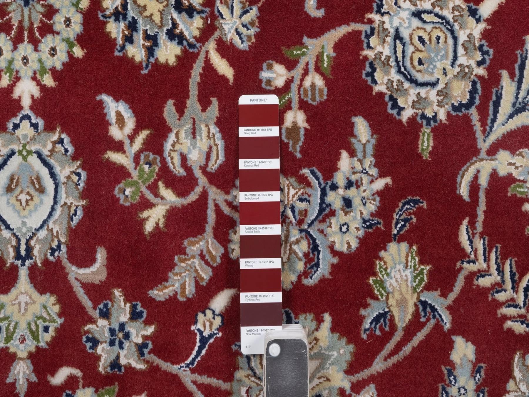 Nain hand-knotted wool/silk rug in Red, 7'10" x 10'1", SKU O092762 (view 7)