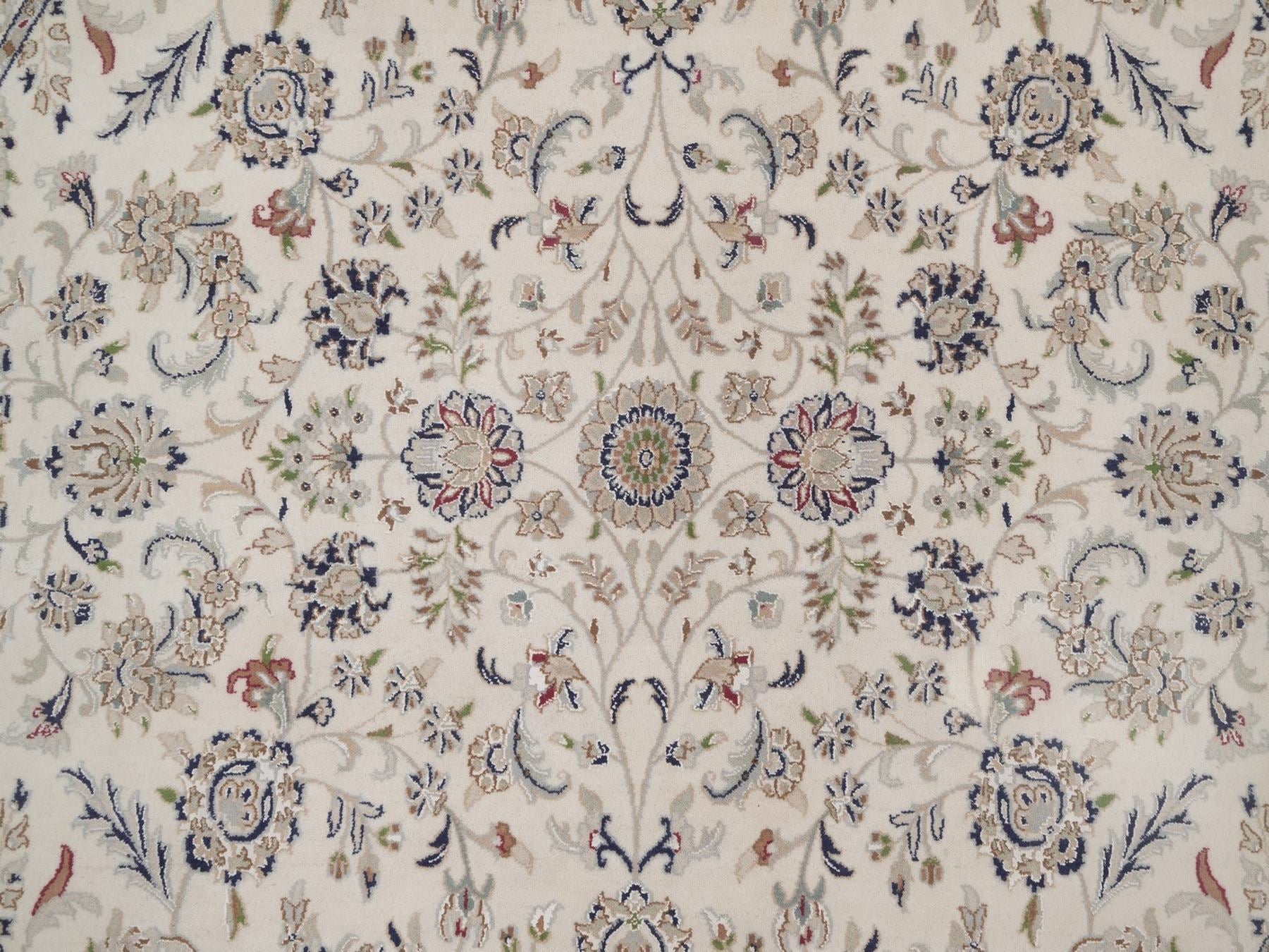 Nain hand-knotted wool/silk rug in Ivory, 8'2" x 8'2", SKU O092763 (view 8)