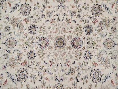 Nain hand-knotted wool/silk rug in Ivory, 8'2" x 8'2", SKU O092763 (view 8)