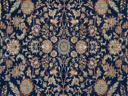 Nain hand-knotted wool/silk rug in Blue, 9'1" x 12'1", SKU O092765 (view 8)