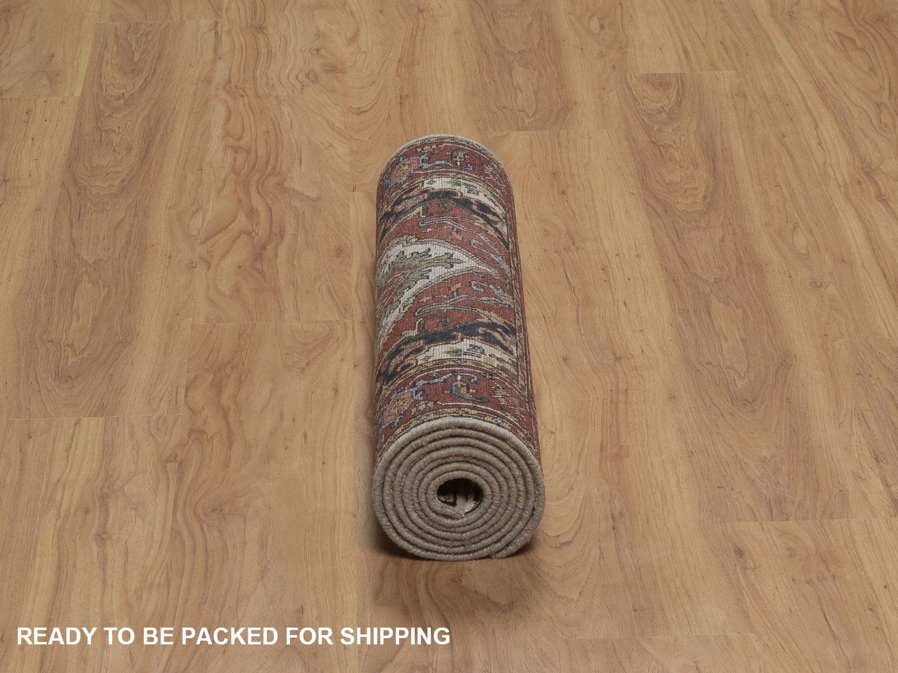 Heriz Heriz hand-knotted wool runner in Ivory, 2'6" x 8', SKU O092767 (view 6)