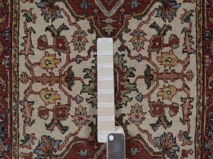 Heriz Heriz hand-knotted wool runner in Ivory, 2'6" x 8', SKU O092768 (view 4)