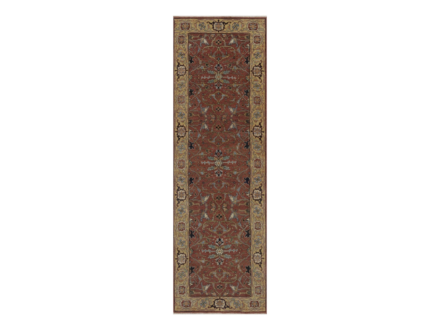 Heriz Heriz hand-knotted wool runner in Red, 2'5" x 7'11", SKU O092769