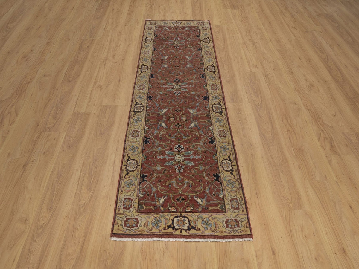 Heriz Heriz hand-knotted wool runner in Red, 2'5" x 7'11", SKU O092769 (view 2)