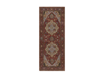 Heriz Heriz hand-knotted wool runner in Red, 2'6" x 6'3", SKU O092770