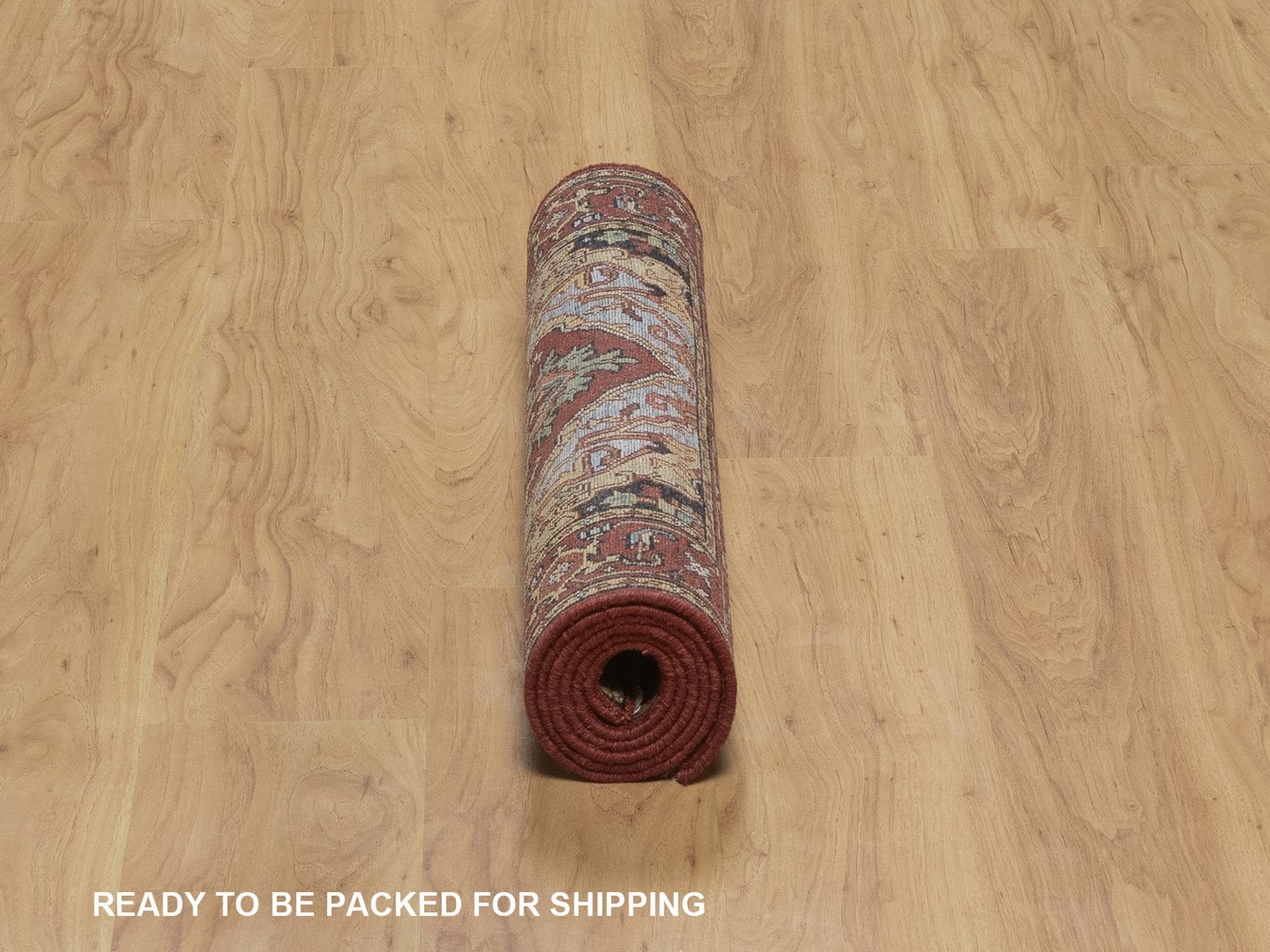 Heriz Heriz hand-knotted wool runner in Red, 2'6" x 6'3", SKU O092770 (view 6)