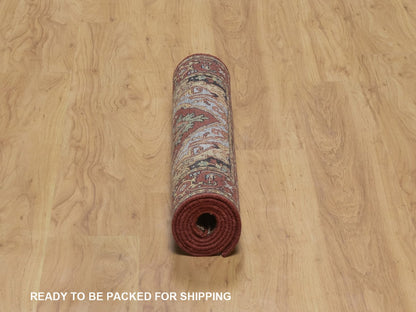 Heriz Heriz hand-knotted wool runner in Red, 2'6" x 6'3", SKU O092770 (view 6)