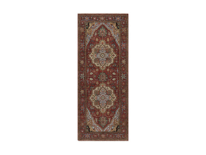 Heriz Heriz hand-knotted wool runner in Red, 2'7" x 6'3", SKU O092771