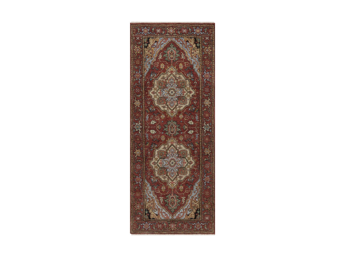 Heriz Heriz hand-knotted wool runner in Red, 2'7" x 6'3", SKU O092771