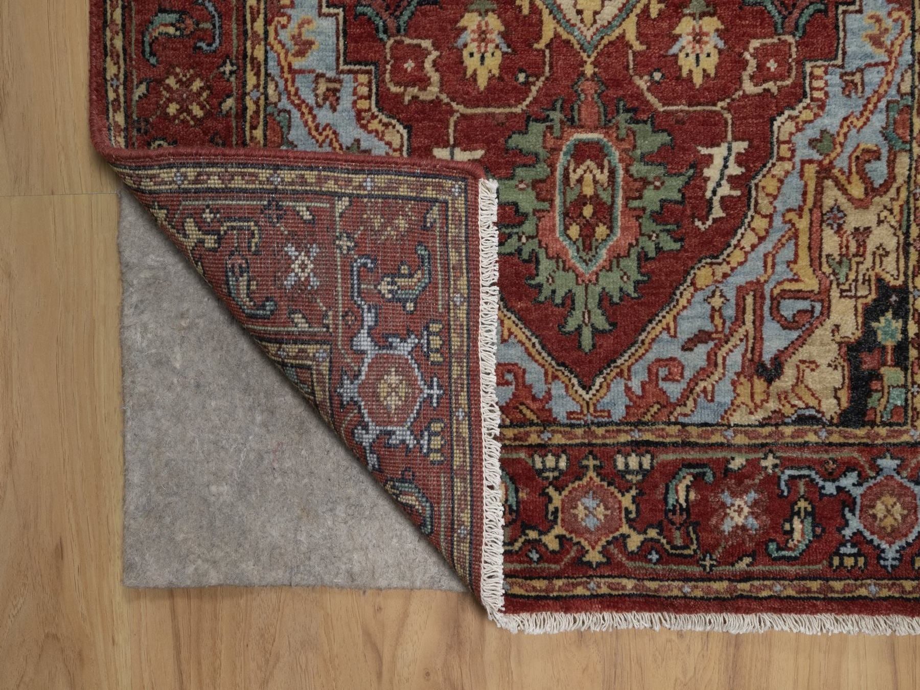 Heriz Heriz hand-knotted wool runner in Red, 2'7" x 6'3", SKU O092771 (view 3)