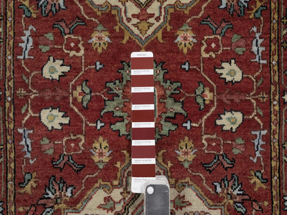 Heriz Heriz hand-knotted wool runner in Red, 2'7" x 6'3", SKU O092771 (view 4)
