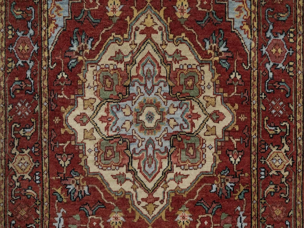 Heriz Heriz hand-knotted wool runner in Red, 2'7" x 6'3", SKU O092771 (view 5)