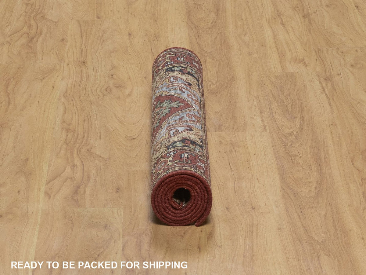 Heriz Heriz hand-knotted wool runner in Red, 2'7" x 6'3", SKU O092771 (view 6)