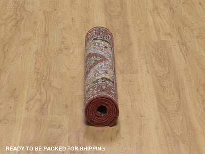 Heriz Heriz hand-knotted wool runner in Red, 2'7" x 6'3", SKU O092771 (view 6)