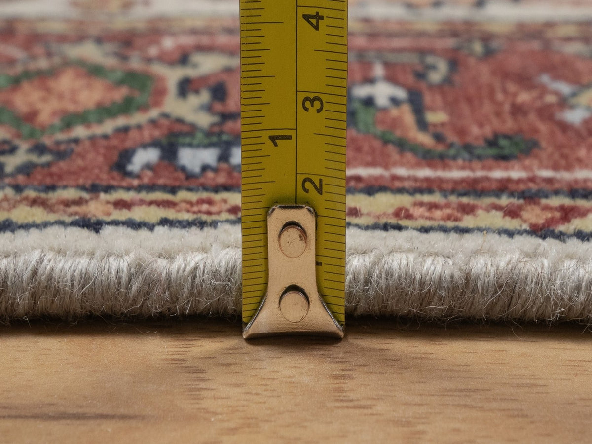 Heriz Heriz hand-knotted wool runner in Ivory, 2'6" x 6'2", SKU O092773 (view 7)