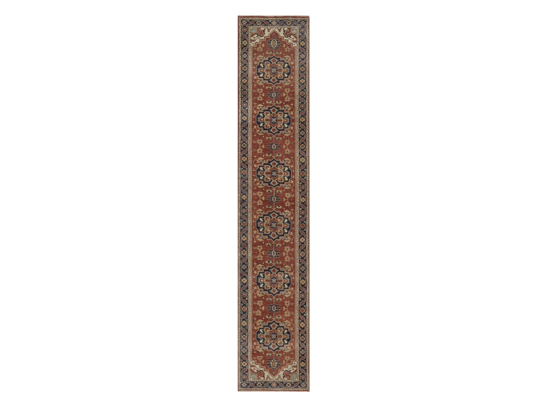 Heriz Heriz hand-knotted wool runner in Red, 2'7" x 14', SKU O092774