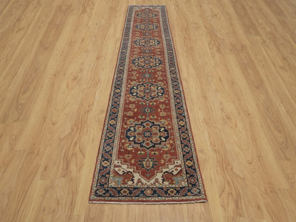 Heriz Heriz hand-knotted wool runner in Red, 2'7" x 14', SKU O092774 (view 2)