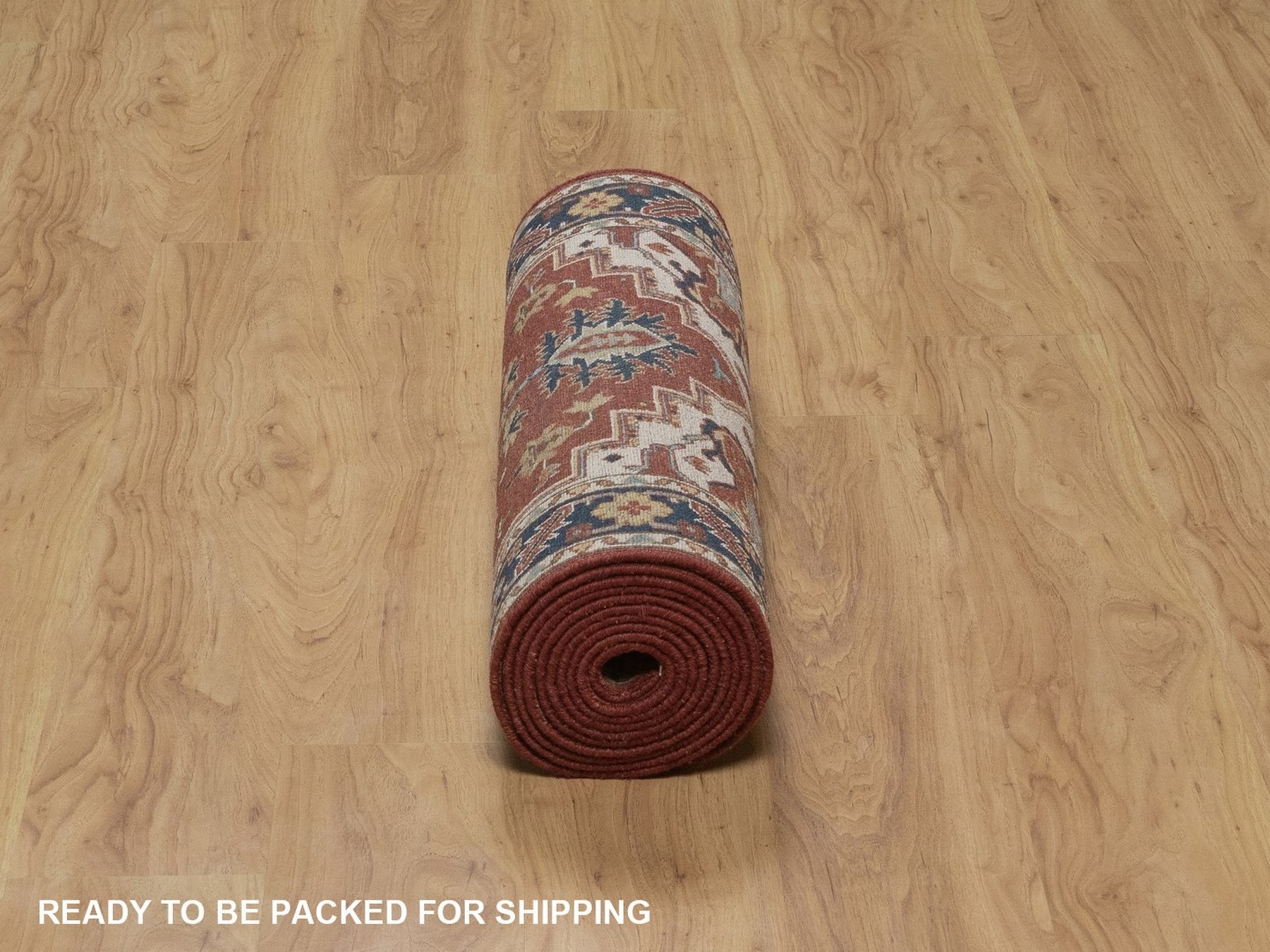 Heriz Heriz hand-knotted wool runner in Red, 2'7" x 14', SKU O092774 (view 6)