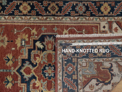 Heriz Heriz hand-knotted wool runner in Red, 2'7" x 14', SKU O092774 (view 8)