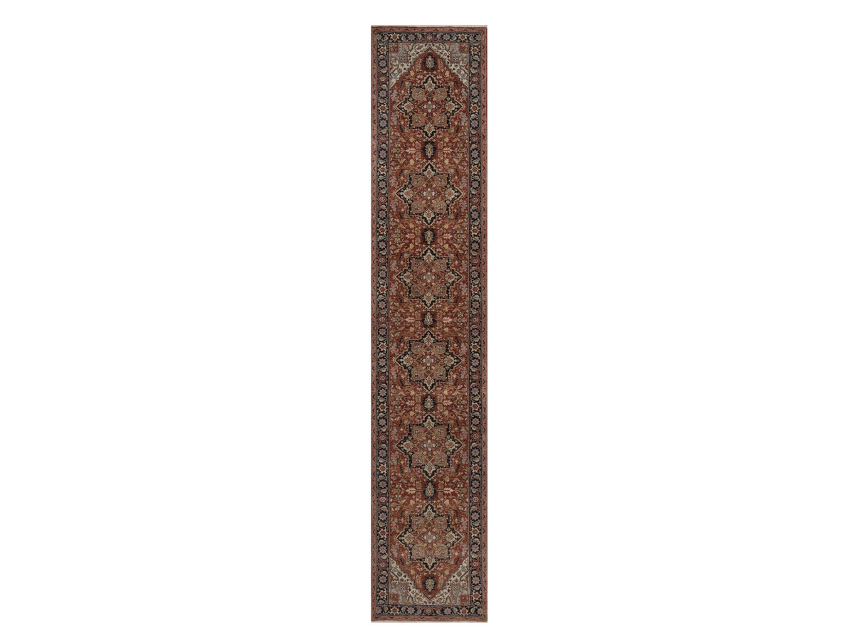 Heriz Heriz hand-knotted wool runner in Red, 2'8" x 13'10", SKU O092775