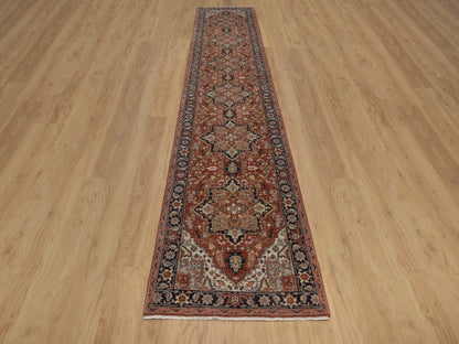 Heriz Heriz hand-knotted wool runner in Red, 2'8" x 13'10", SKU O092775 (view 2)