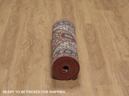Heriz Heriz hand-knotted wool runner in Red, 2'8" x 13'10", SKU O092775 (view 6)