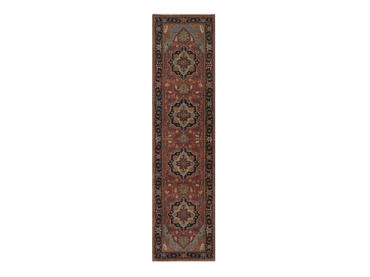 Heriz Heriz hand-knotted wool runner in Red, 2'6" x 10'2", SKU O092776