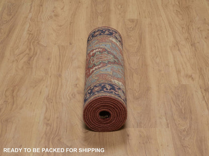 Heriz Heriz hand-knotted wool runner in Red, 2'6" x 10'2", SKU O092776 (view 6)