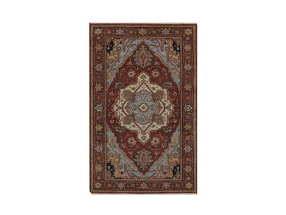 Heriz Heriz hand-knotted wool rug in Red, 3'1" x 5'1", SKU O092777