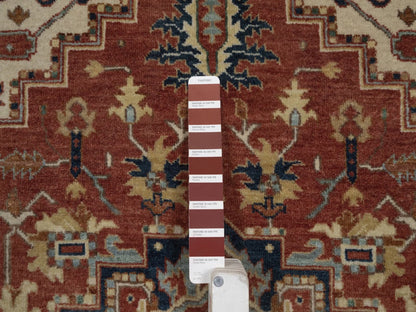 Heriz Heriz hand-knotted wool rug in Red, 3'1" x 5'2", SKU O092778 (view 4)