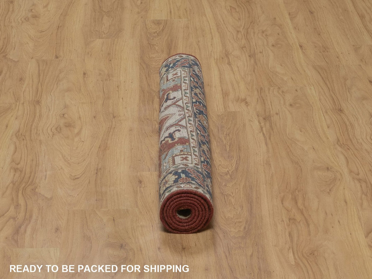 Heriz Heriz hand-knotted wool rug in Red, 3'1" x 5'2", SKU O092778 (view 6)