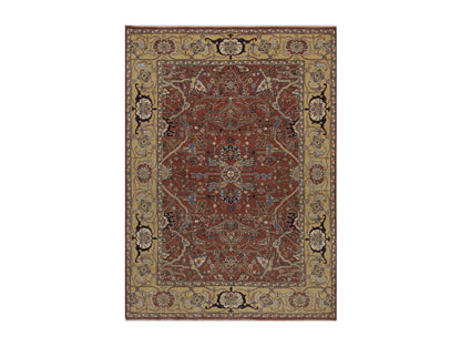 Heriz Heriz hand-knotted wool rug in Red, 5' x 7', SKU O092779