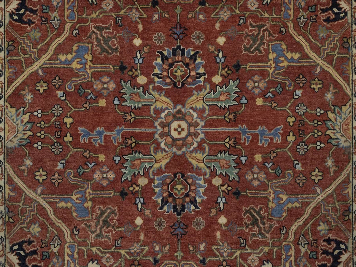Heriz Heriz hand-knotted wool rug in Red, 5' x 7', SKU O092779 (view 5)