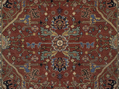 Heriz Heriz hand-knotted wool rug in Red, 5' x 7', SKU O092779 (view 5)
