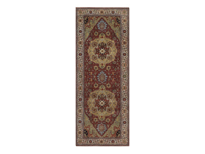 Heriz Heriz hand-knotted wool runner in Red, 4' x 10'3", SKU O092780