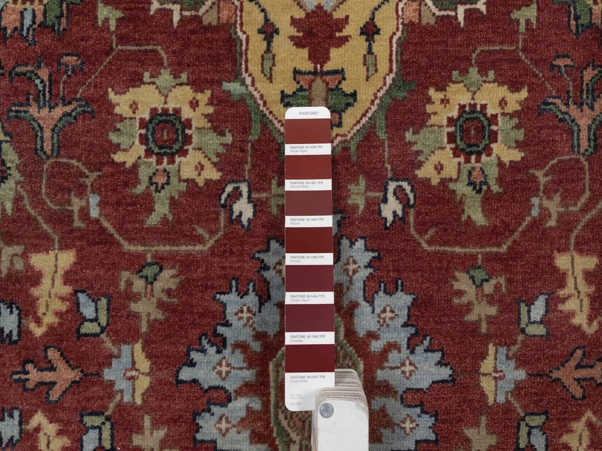 Heriz Heriz hand-knotted wool runner in Red, 4' x 10'3", SKU O092780 (view 4)
