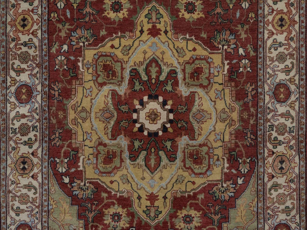 Heriz Heriz hand-knotted wool runner in Red, 4' x 10'3", SKU O092780 (view 5)