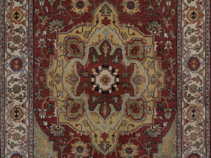 Heriz Heriz hand-knotted wool runner in Red, 4' x 10'3", SKU O092780 (view 5)