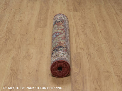 Heriz Heriz hand-knotted wool runner in Red, 4' x 10'3", SKU O092780 (view 6)